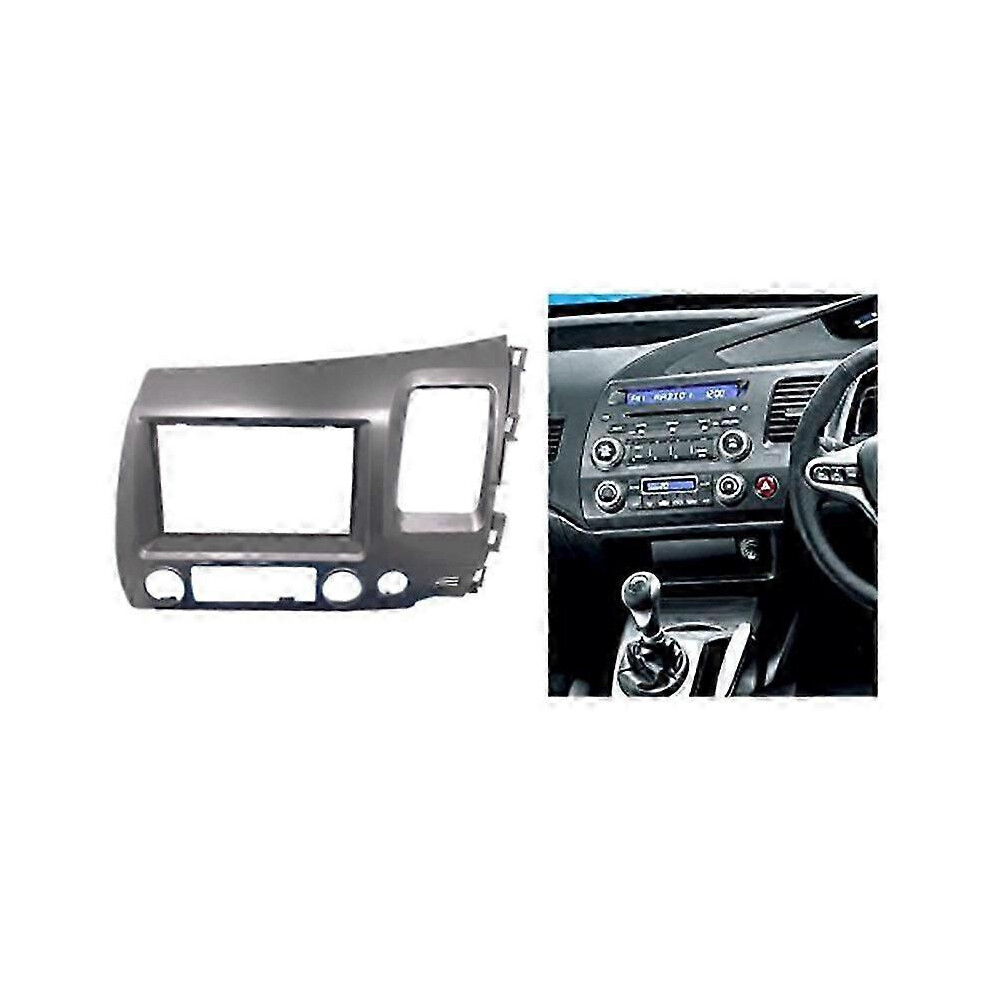 (As show, One size) compatible with Honda Civic 2006-2011 Stereo Radio Double 2 DIN Dash Kit Fascia Dash Panel Trim-RHD-image-OPC-PHFVGGY-NEW