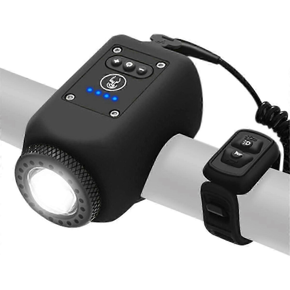 (As show, One size) Bike Light and Horn 2-in-1 Set compatible with Night Riding, Night Cycling Flashlight Accessories, 4 Light Mode