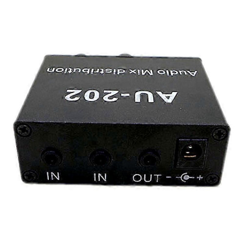 (As show, One size) AU-202 2 Input 2 Output Stereo Mixer Audio Distributor
