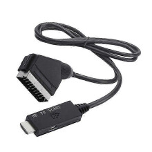 (As show, One size) HDMI -Compatible to Scart Connection Cable 1M Audio/Video Converter