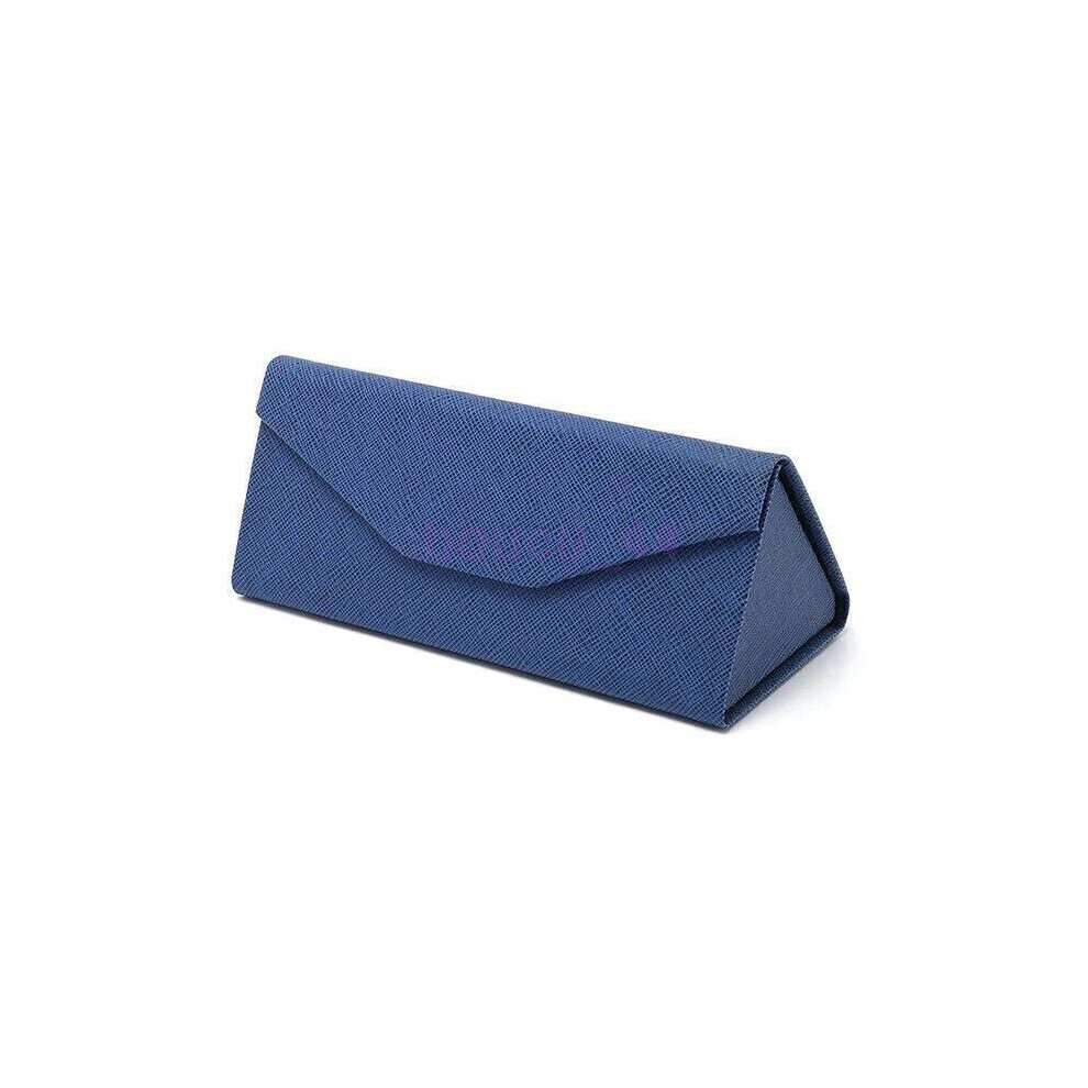 (Blue) Portable Hard Glasses Box Eyeglass Case Sunglasses Eyewear Protector Boxs