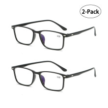 (Black, 4.00) 2*Unisex Reading Glasses Men Women Anti Blue Light Reader 1.0 1.5 2.0 2.5 3.0