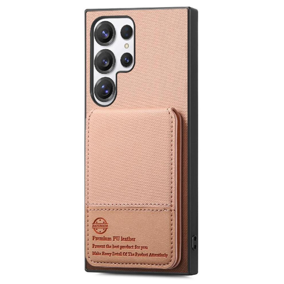 (Pink) Case For Samsung Galaxy S22 Ultra Rfid Blocking Leather Case Shockproof Wallet Pink 764563534777