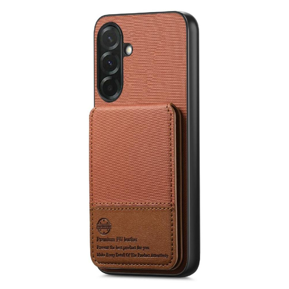 Photos - Case   for Samsung Galaxy A56 Leather  Rfid Blocking Wallet Shockproof(Brown)