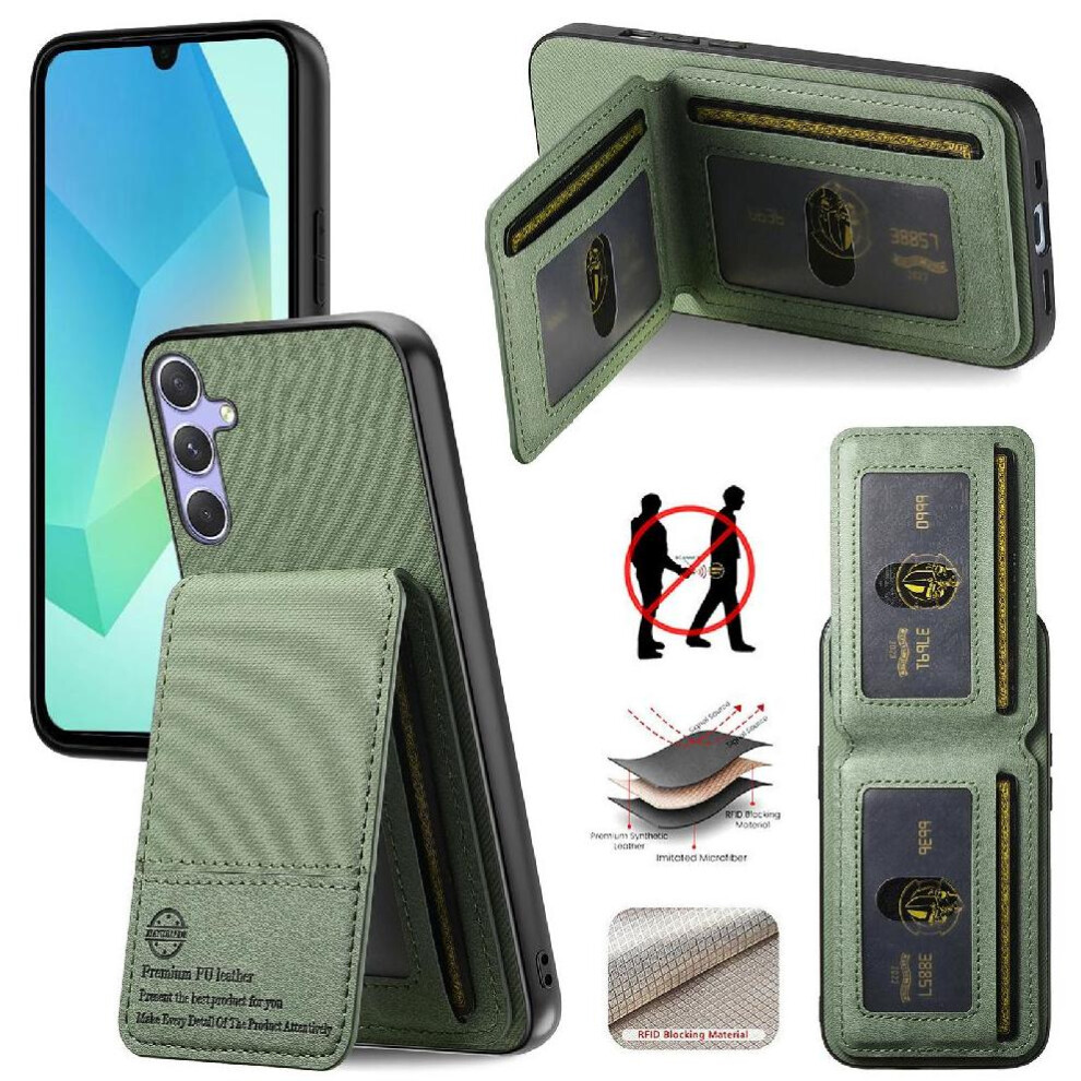 Gangxun (Green) Case For Samsung Galaxy A16 Shockproof Rfid Blocking Wallet Leather Case Green