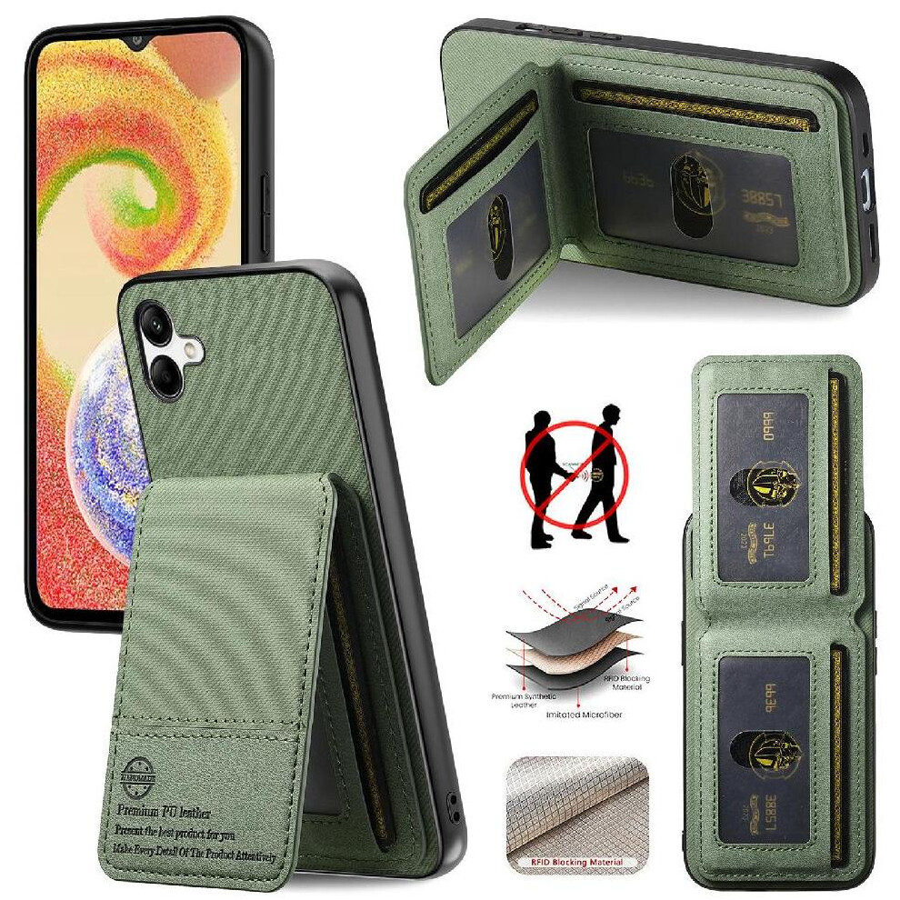 (Green) Case For Samsung Galaxy A04 Leather Case Shockproof Wallet Rfid Blocking Green 764563535316