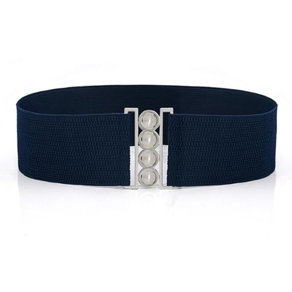 (navy) Women Belt Skinny Elastic Ceinture Soft Leather Wide Self Tie Wrap Around Waist Band Simple Femme Vintage Dress Belt Accessories