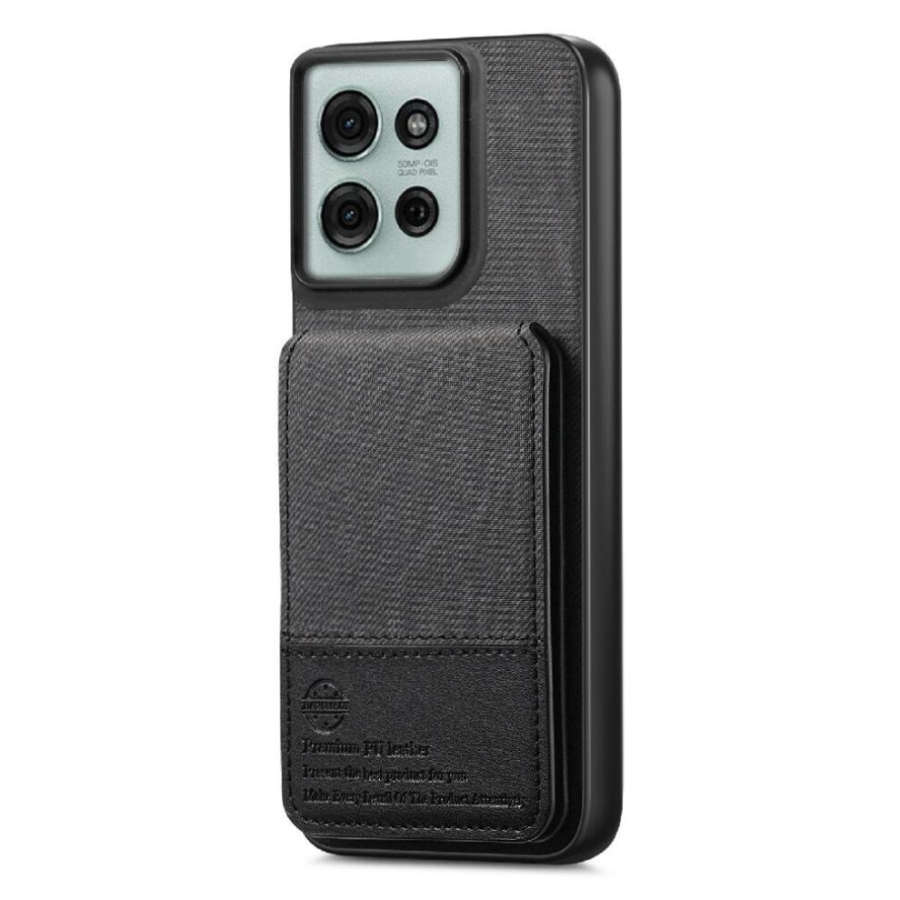 (Black) Case For Motorola Moto G75 Wallet Shockproof Rfid Blocking Leather Case Black 764563536313