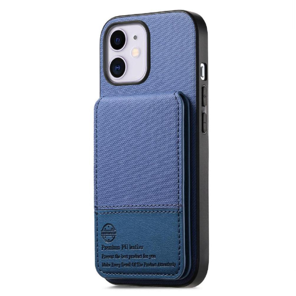 Photos - Case  Compatible with iphone 12  Wallet Rfid Blocking Leather  Shockproof(Blue)