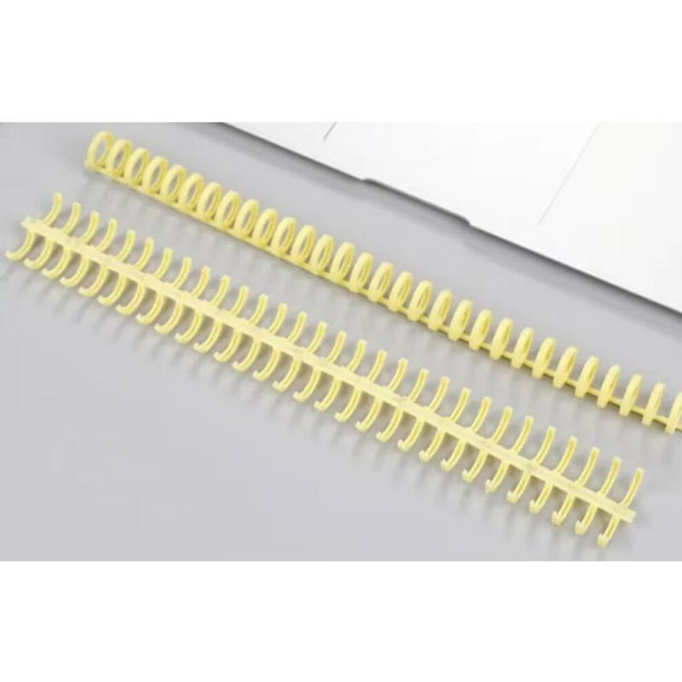 (yellow) 30-hole Macaron Color Plastic Binder Ring Cuttable Homemade Diy Loose Leaf Notebook Scrapbook Journal Coil Book Binding Ring