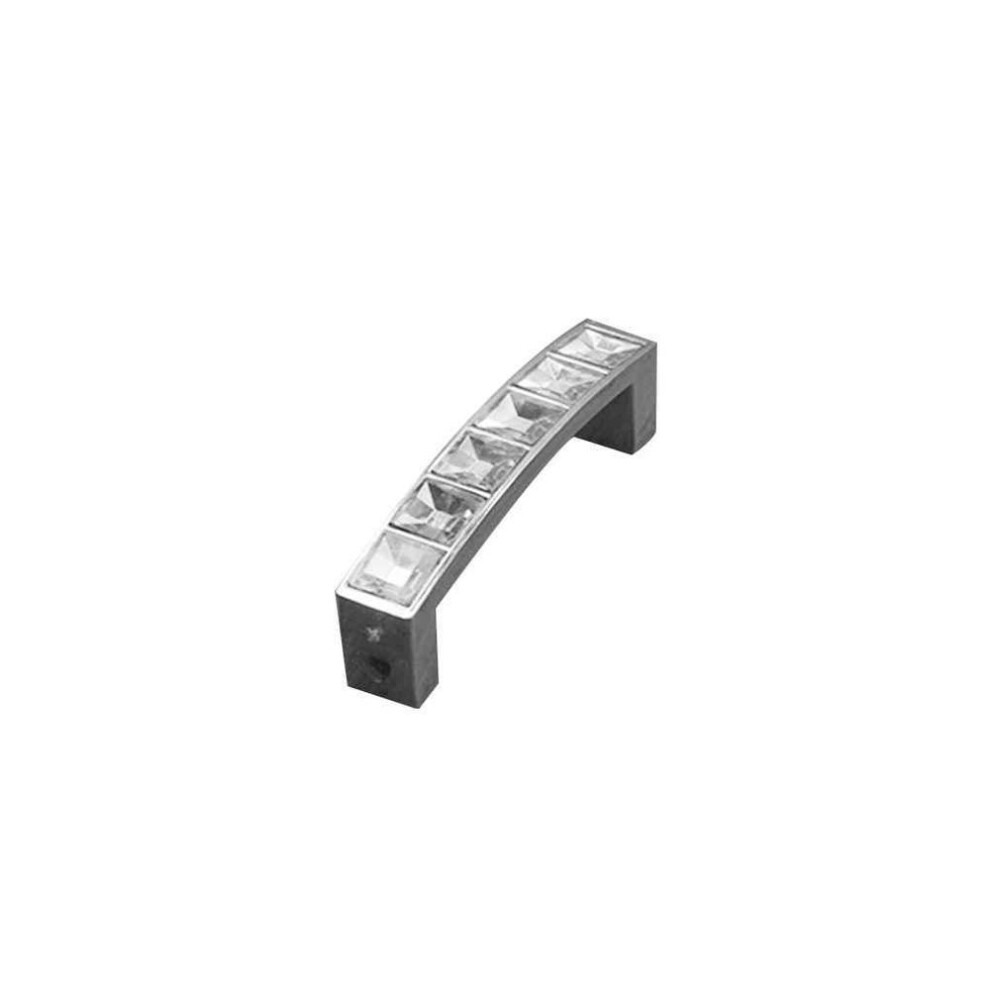 (as the picture, 64mm) Modern Crystal Diamond Door Knob Kitchen Cabinet Cupboard Drawer Pull Handle