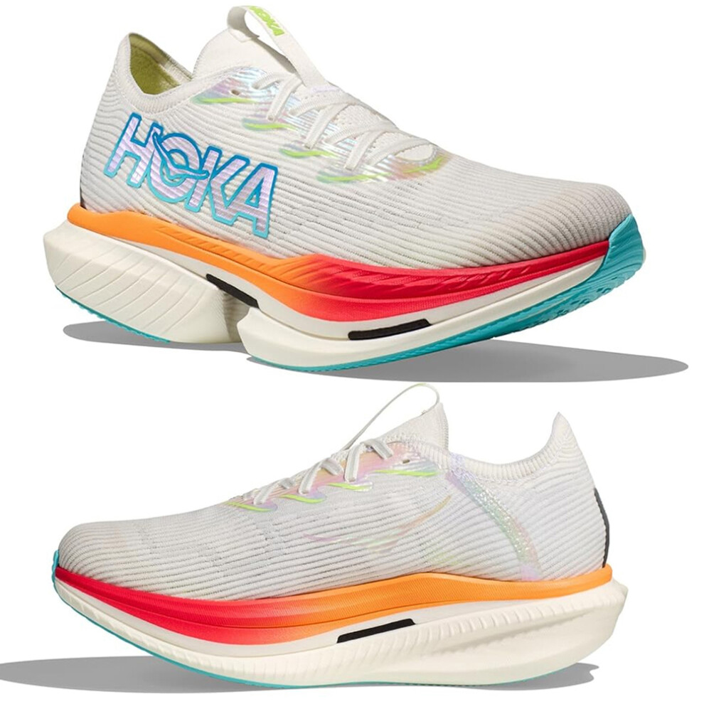 (White & Red, UK5.5/EU38.5) HOKA ONE ONE CIELO X1 Women Men Running Shoes Wear-resistant Jogger Sports Trainers Lightweight Sneakers