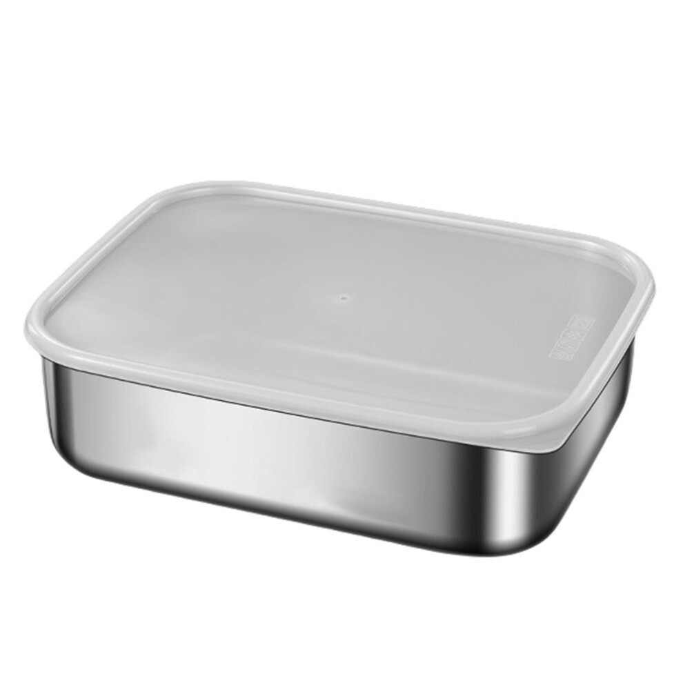 (as the picture, 3800) Large Capacity Stainless Steel Food Storage Container Leak Proof Lunch Box With Lid Metal Crisper For Home And Office