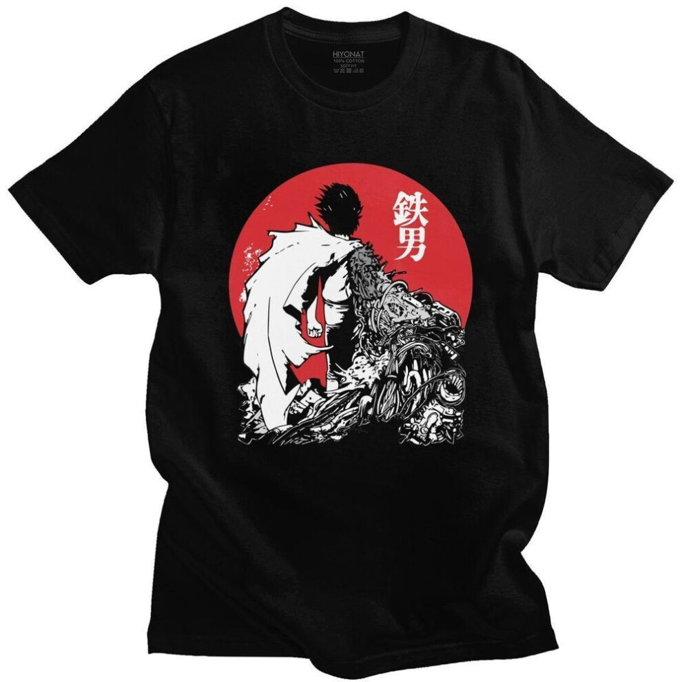 (black, M) Neo Tokyo Akira Shima Tetsuo T Shirt Men 100% Cotton Graphic T-shirt Short Sleeve Anime Film Fan Tee Loose Fit Clothing Merch