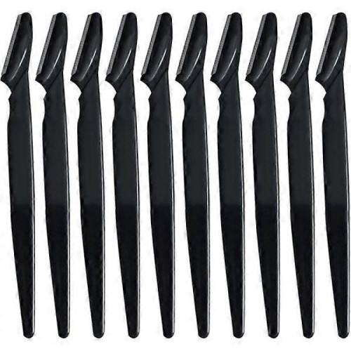 10x Eyebrow Razors - Black Black