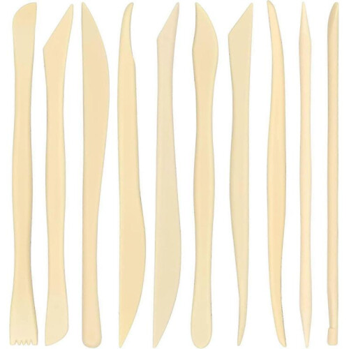 10 Pieces Sculpting Tools, Plastic Modeling Tools Two Ended Clay Pottery Tools Modeling Tools
