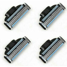 Universal 3-Blade Replacement Razor Refils, Anti-Friction Closer Cut for Men, Dual Lubrication with Silky Smooth Finish, 12Pcs