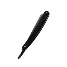 (Black) Professional Manual Shaver Straight Edge Stainless Steel Sharp Barber Razor Shaving Beard Cutter with Blade Shaving