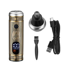 Nose Trimming + Shaving Two-in-one Ordinary Motor Mini Razor for Men