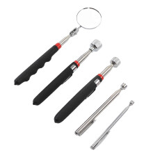 (As show, One size) Magnetic Pickup Tool with Round Inspection Mirror 360 Rotation Telescopic Handle Grabber Tool