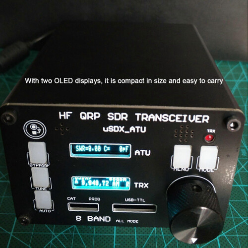 (As show, One size) USDX HF QRP SDR Transceiver 8 Bands PC Connection Stable Performance Transceiver 1