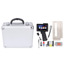 (As show, One size) Handheld Inkjet Printer 12.7mm 4.3 Inch LED Color Touch Screen Portable Inkjet Coding Machine with Ink Cartridge US Plug 100240V