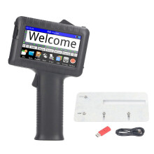 (As show, One size) Handheld Inkjet Printer HD LED Touch Screen Support Multi Language Portable Mini Logo Printer