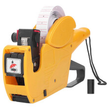(As show, One size) Price Labeling Machine 8 Marking Digits Portable Price Tag Device for Store Factory Warehouse Yellow