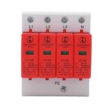 (As show, One size) 4P Surge Protective Device Flame Retardant Housing Easy Installation Arrester Device AC385V 30kA to 60kA