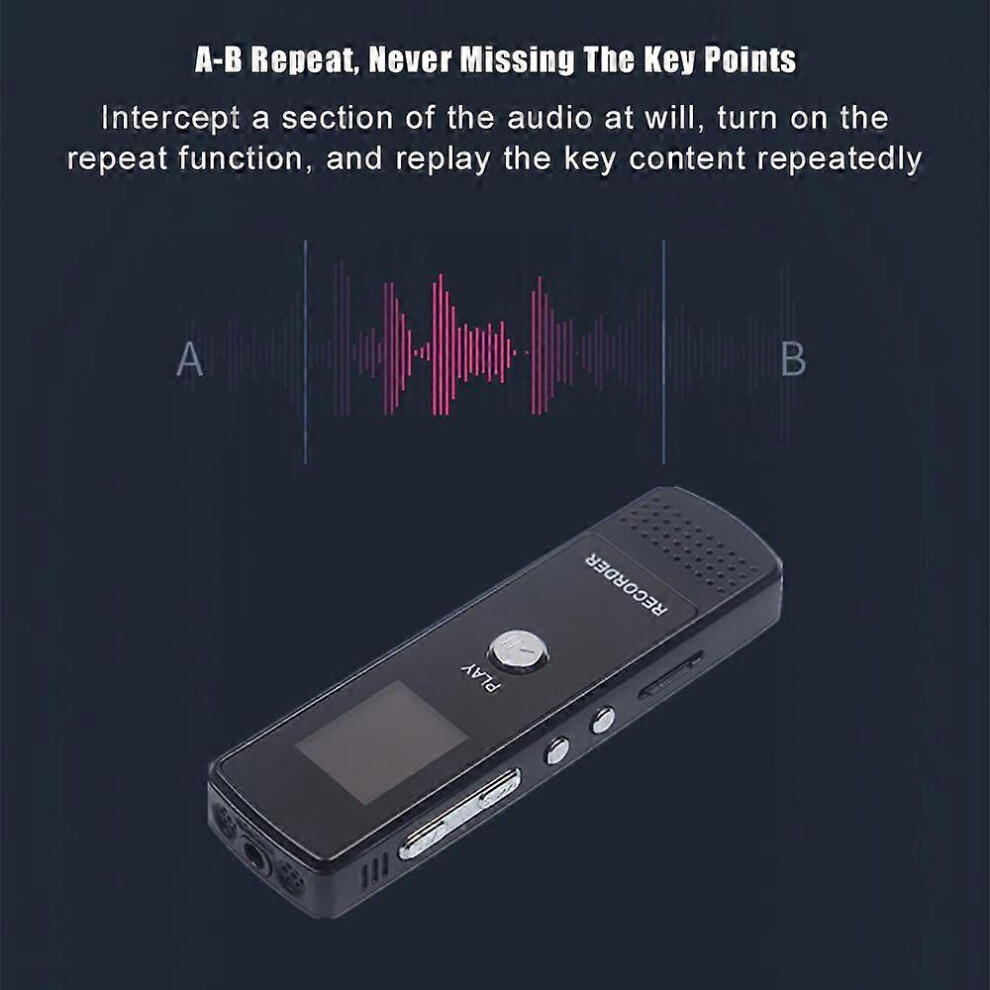 (As show, One size) Voice Activated Recorder Digital Voice Recorder with Playback Password Portable Audio Recording Device for Lectures Meetings Song-image-OPC-PHFWCBN-NEW
