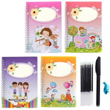 (As show, One size) 4PCS Hand Lettering Workbook Set for Preschoolers and Kids Calligraphic Letter Tracing Book