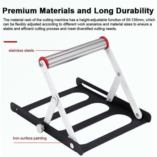 (As show, One size) 55-135mm Height Adjustable Cutting Machine Material Rack Multi-functional Tripod Auxiliary Support Bracket Foldable Bracket 2