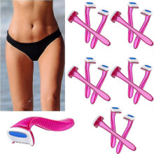 18 Pieces Women's Razor Bikini Trimmer Durable Travel Accessories Women Razors Shaver Pubic Hair Removal Beauty Razor T-type Razor for Body Cosmetic T