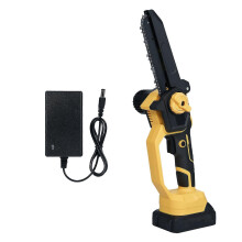 (As show, One size) Cordless Mini Chainsaw 6 Inch Handheld Portable Electric Chainsaw with 2.0Ah Battery 20V Household Small Pruning Chainsaw with Splash Guard Lightwei