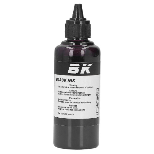 (As show, One size) 100ML Capacity Printing Ink Bottled High Purity Refill Ink Replacement for HP Printer Black