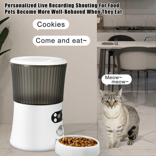 (As show, One size) Automatic Pet Feeder Programmable Timed Pet Feeding Device  Smart Pet Feeder  Video / WiFi-Enabled Pet Feeder 2