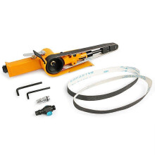 (As show, One size) Multifunctional Pneumatic Sanding Machine Grinding Machine Belt Grinder Derusting Deburring Polishing Machine Belt Sander with Speed Control Connector