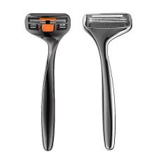 Double Edge Safety Razors,classic Men Shaving Butterfly Open Razor - Bronze Long Handle Women Razors,reusable  Manual Shaver Close Comb