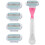 Women's Razor Blades Refills - Pink Handle, 4 Pack for Smooth Shaving 1