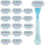 Women's Razor Blades Refills - 16 Pack, Smooth Glide for Comfortable Shave, Blue Handle 1