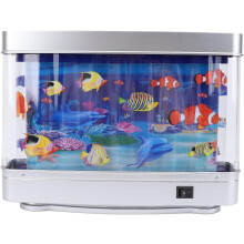Lifelike Moving Fish Artificial Aquarium Night Light with Electriclight USB Powered Mini Fish Tank