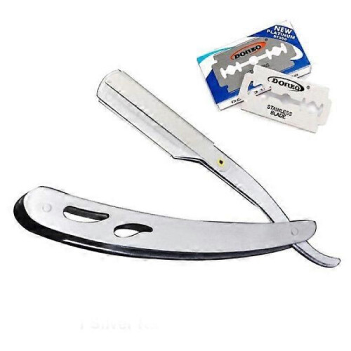 Razor with 10 blades - Stainless steel - Silver Silver