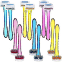 (Pink) 12 Pieces Women's Razor Bikini Trimmer Durable Travel Accessories Women Razors Shaver Pubic Hair Rem