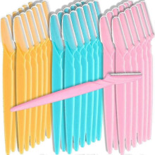 48 Pieces Facial Razor Eyebrow Razor Trimmer with Precision Cover