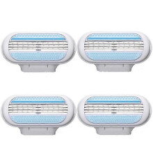 (4 pcs) 1-20 PCS Female Three Layer Portable Straight Manual Easy To Use Cosmetic Shaving Razor Blade Safety Razors