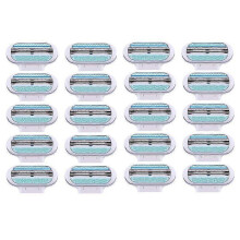 (20 pcs) 1-20 PCS Female Three Layer Portable Straight Manual Easy To Use Cosmetic Shaving Razor Blade Safety Razors