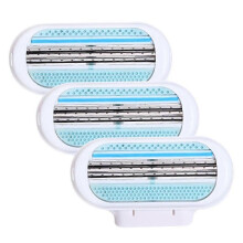(3 pcs) 1-20 PCS Female Three Layer Portable Straight Manual Easy To Use Cosmetic Shaving Razor Blade Safety Razors