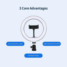 (As show, One size) 8inch LED Desktop Video Ring Light Selfie Lamp With Desktop Tripod Stand USB Plug Replacement For YouTube Tik Tok Live Streaming