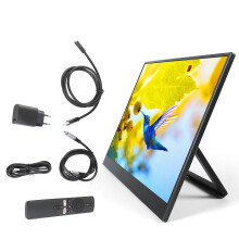 (As show, One size) Portable TV 15.6 Inch for Android 11 2+16GB Full High Clear HDR 10+ WiFi BT 5.0 Portable TV Display