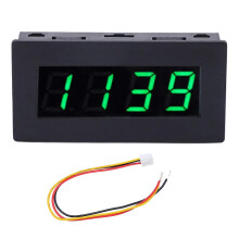 (As show, One size) 4 Digit LED Display Tachometer Multifunctional RPM Rotation Speed Tester with Cable DC 815V Green Backlight